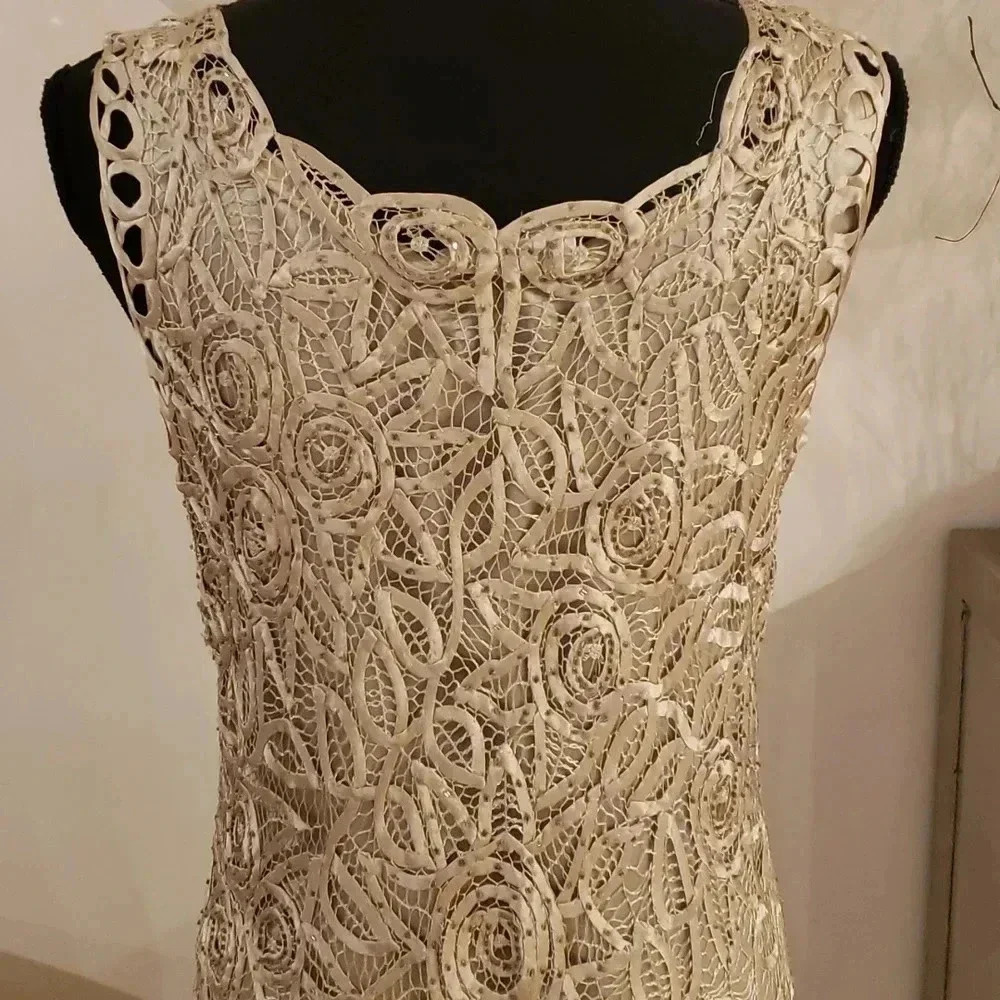 SOULMATES 100%silk beaded set of jacket and dress size M NWOT - Picture 12 of 14
